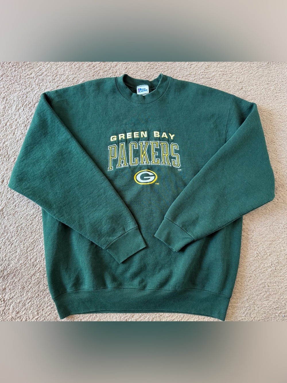 Vintage 90s Pro Player Green Bay Packers Sweatshirt Crewneck NFL Mens